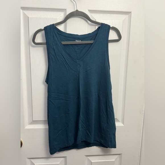 Madewell Tops - Madewell‎ Deep Teal V-Neck Tank Top